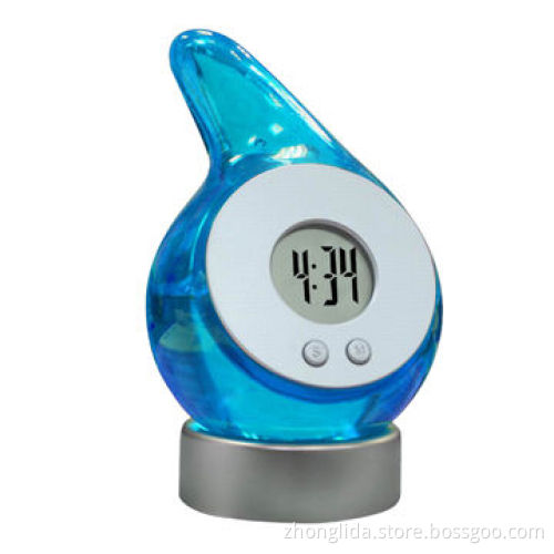 Water-powered novelty digital clock